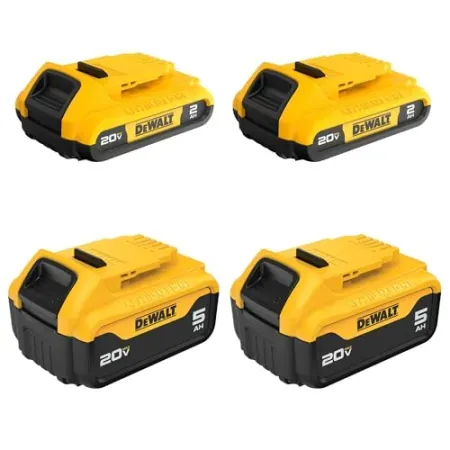 4-Pack DEWALT 20V Max Battery Pack (5.0Ah & 2.0Ah)