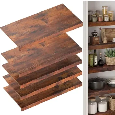 Set-of-5 Wirshelfcova 24" x 12" Wire Shelf Covers for Pantry