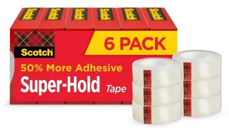6-Pack 3/4" x 800" Scotch Super-Hold Tape Rolls