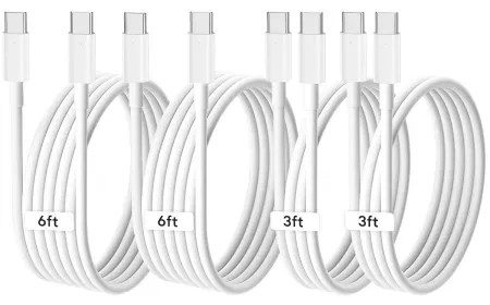4-Pack DFLASHS USB-C to USB-C Charging Cable