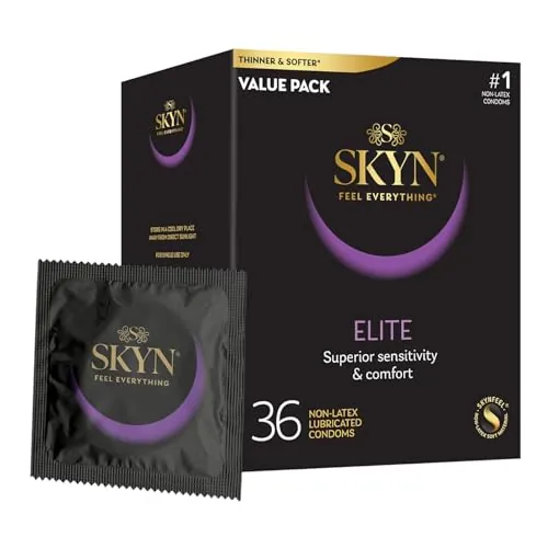 SKYN Elite – 36 Count – Ultra-Thin, Lubricated Latex-Free Condoms