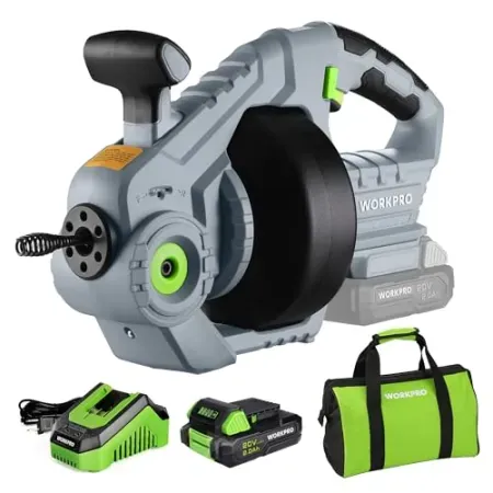 WORKPRO 20V Electric Drain Auger w/ 25' Snake