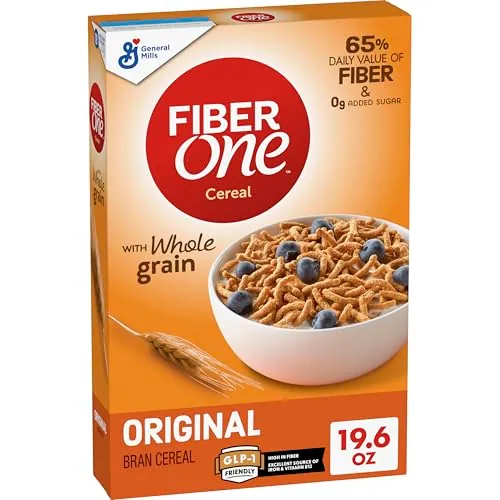Fiber One Original Bran Cereal, High Fiber, Whole Grain, 19.6 oz