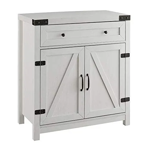 Walker Edison Farmhouse Double Barn Door Accent Kitchen Storage Cabinet