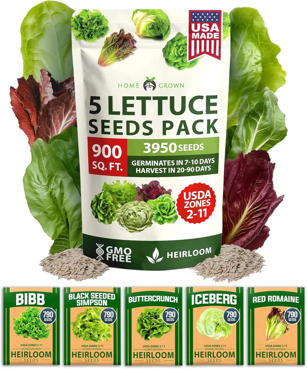 Home Grown Lettuce Seeds 5-Pack
