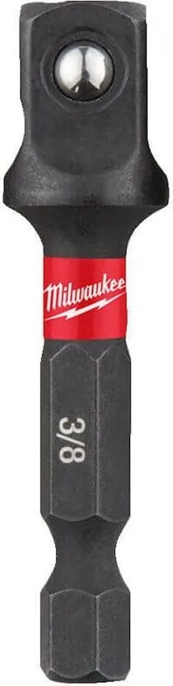 Milwaukee Shockwave 1/4" Hex Shank to 3/8" Square Socket Adapter
