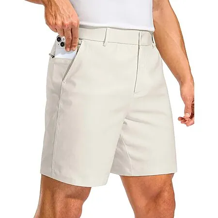 Pudolla Men's 7"/9" Stretch Breathable Golf Shorts w/ 3 Pockets (various)