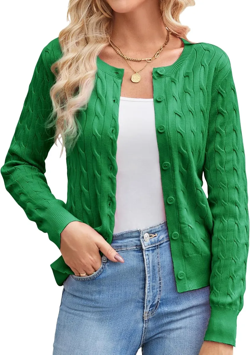 Grace Karin Cable Knit Cardigan