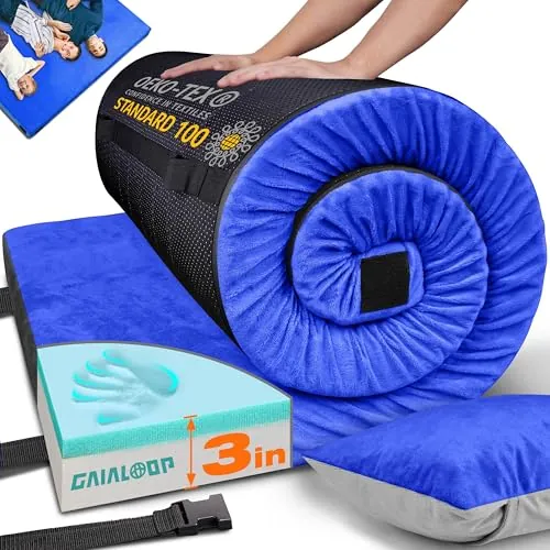 3 Inch Dual Layer Thick Memory Foam Camping Mattress Pad