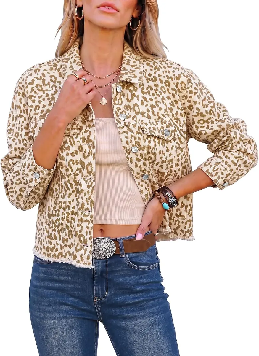 luvamia Women’s Leopard Cheetah Print Jackets
