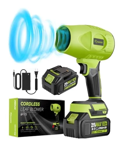 Saker 180,000 RPM Cordless Leaf Blower w/ 2x 4.0Ah Batteries