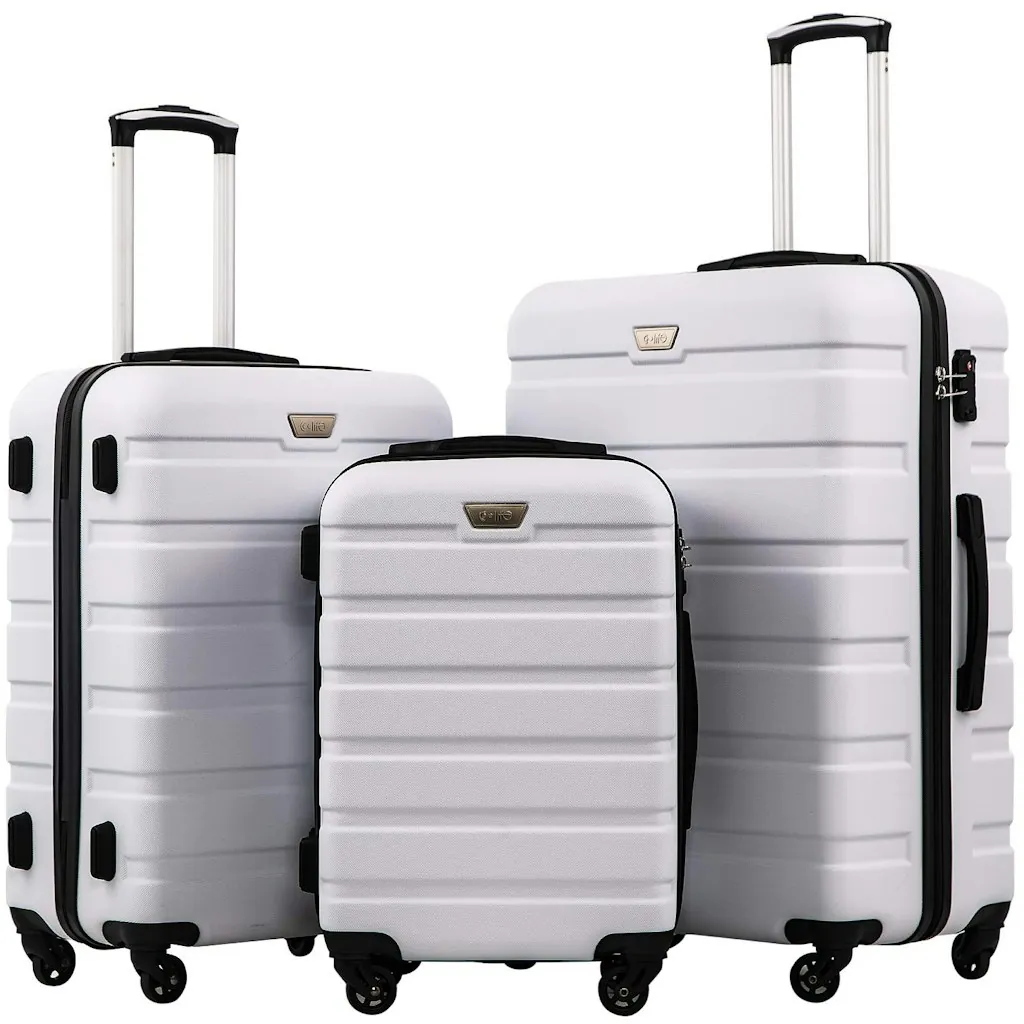 Coolife 3-Piece Hardshell Luggage Set