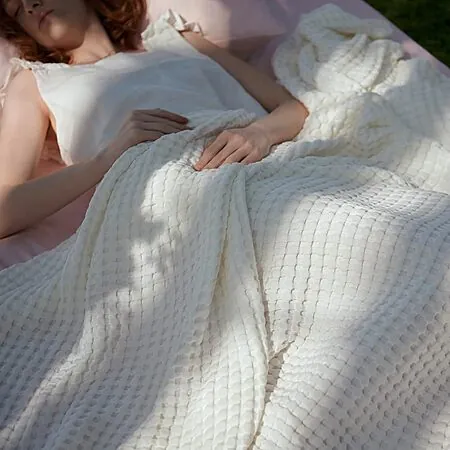 Bedsure Cooling Waffle Weave Blankets (Queen or King)