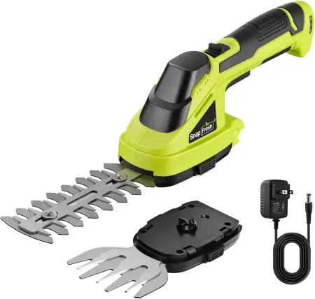 SnapFresh 7.2V 2-in-1 Cordless Handheld Grass Shear & Hedge Trimmer