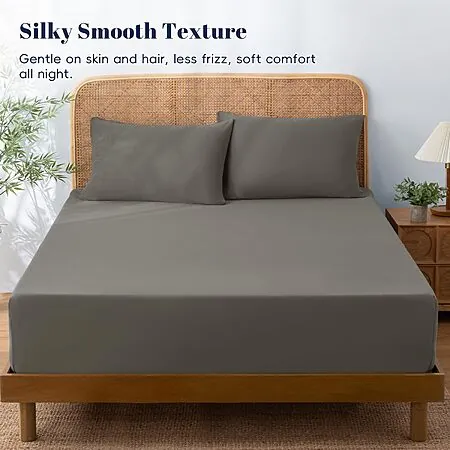 3-Pc PHF Q-Max>0.4 Queen Size Cooling Fitted Sheet Set (Charcoal or Blue)