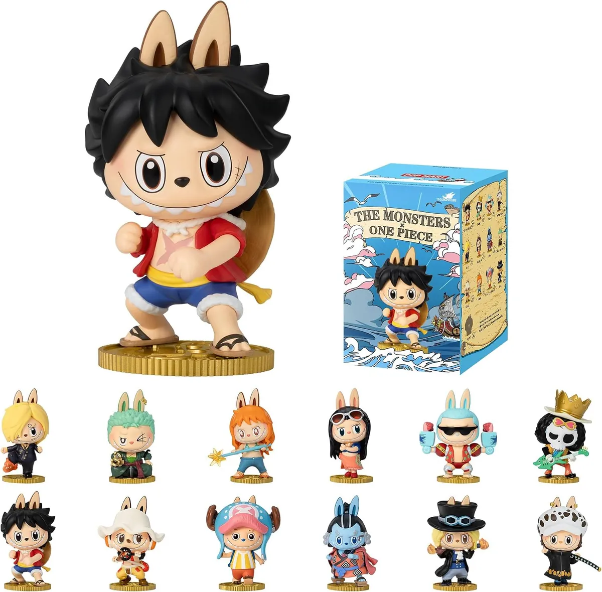 The Monsters × One Piece Series Figures Blind Box Figures