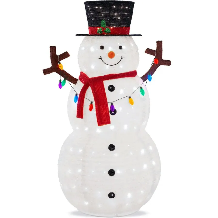 Best Choice Products 3' Lighted Pop-Up Snowman Outdoor Christmas Decoration