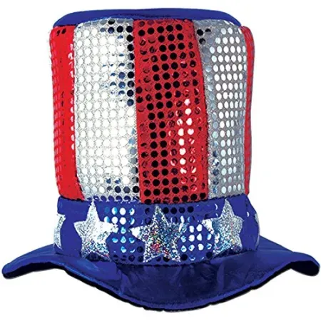 Beistle Glitz N’ Gleam Uncle Sam Top Hat
