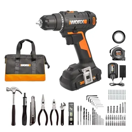 Worx 20V Cordless Drill Driver Kit w/ 84pc Accessory Kit