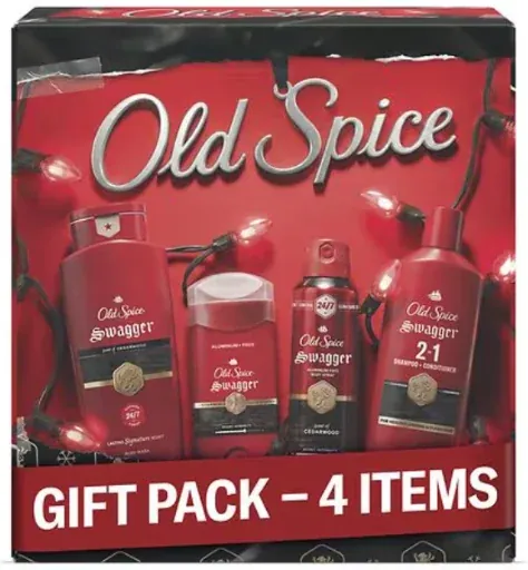 Old Spice Holiday Gift Pack for Men, 24/7 Holiday Freshness Cedarwood, Choice of 2 Sets