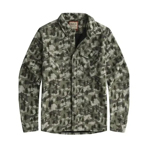 Hawke & Co. Men's Fleece Button-Up Shirt