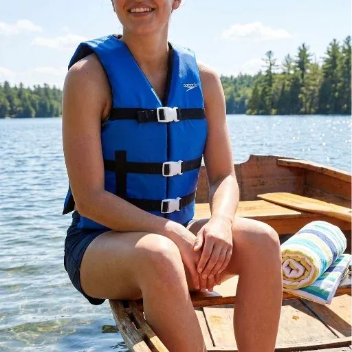 Speedo Unisex Type III Life Vest PFD (Universal Fit, Blue)