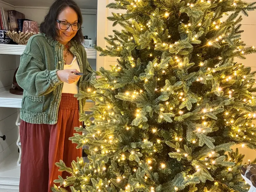 7.5-Foot Pre-Lit Radiant Micro LED Artificial Christmas Tree
