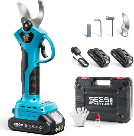 SEESII 1.4" Cordless Pruning Shears w/ 2x 2Ah Batteries & Case