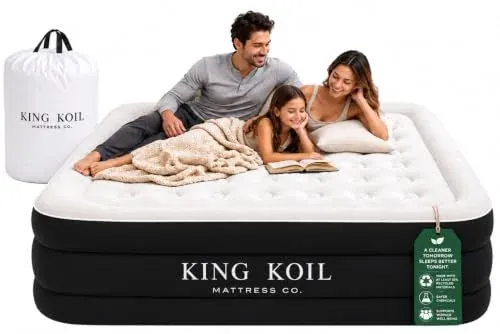 King Koil Queen Air Mattress with Built-in Pump