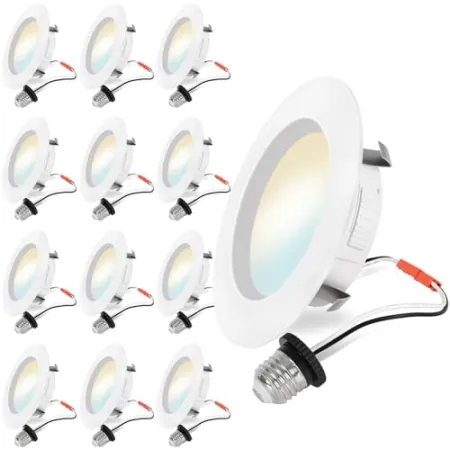 12-Pack Energetic 4" Recessed Lighting LED Can Lights