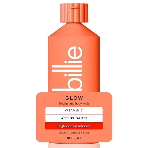 Billie Glow Women’s Body Wash, Brightening, Santal Blossom, 18 Fl Oz