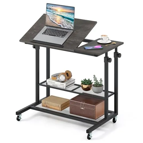 Giantex 32" Adjustable Titling Standing Desk w/ Wheels