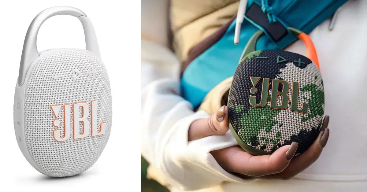 JBL’s Clip 5 ultra-portable Bluetooth speaker with built-in carabiner and Auracast support is just