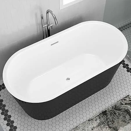 Costco Members: Anzzi Chand Freestanding Soaker Bathtub w/ Faucet: White $850, Black