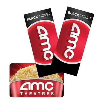 AMC Theatres Two Standard/Digital Movie Black Tickets & $20 eGift Card