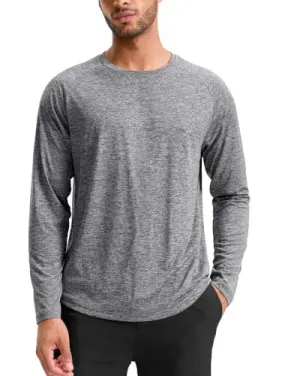 Soothfeel Long Sleeve Athletic Quick Dry Men's Workout Shirt