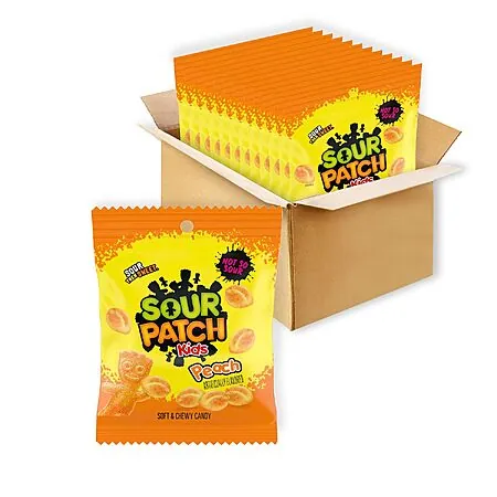 Select Accounts: 12-Pk 3.56-Oz Sour Patch Kids Soft & Chewy Candy (Peach)