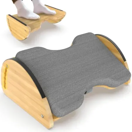 FOXHIVE Bamboo 3-in-1 Under-Desk Footrest with Cushion