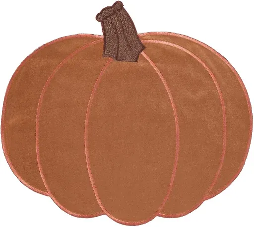 Elrene Pumpkin Velvet Placemats