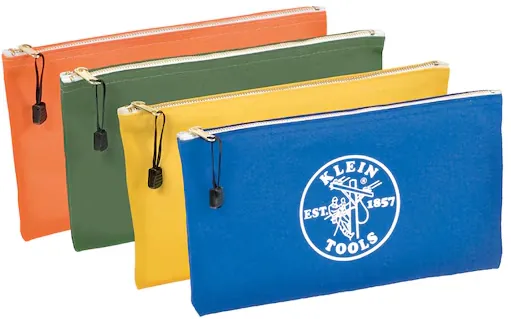 Klein Tools Canvas Zipper Tool Pouches 4-Pack