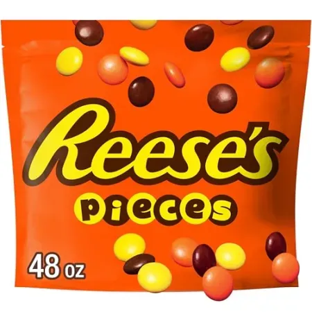 48oz REESE'S PIECES Peanut Butter Candy Bulk Bag