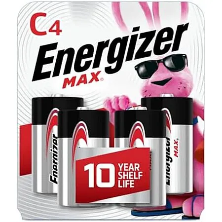 4-Pk Energizer MAX C Alkaline Batteries