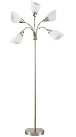Simplee Adesso 67" 5-Light Floor Lamp w/ Adjustable Arms