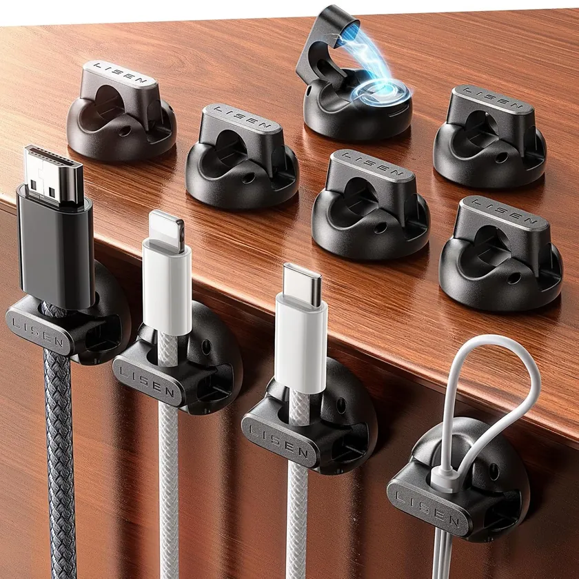 Lisen Magnetic Cable Holder Clips 10 Pack
