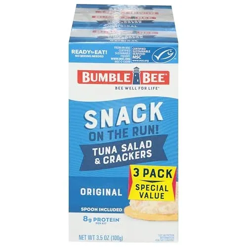 Bumble Bee Snack on the Run Original Tuna Salad Kit w/ Crackers 3-Pack 3.5-Ounce