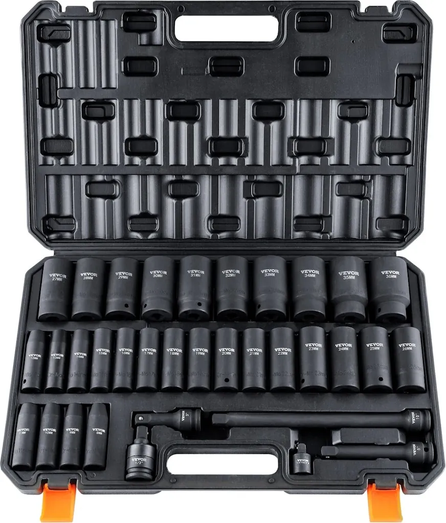 SucceBuy 23-Piece 1/2" & 3/8" Drive Impact Socket Set