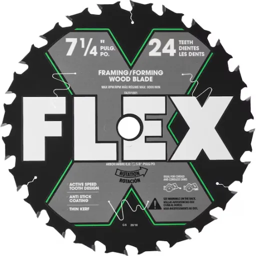 FLEX 7-1/4-in 24-Tooth Rough Finish Carbide Circular Saw Blade