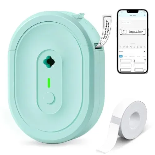 NDYIN N12 Label Maker Machine with 1 Tape