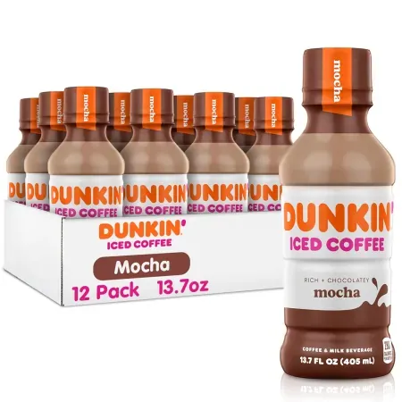 12-Pack 13.7oz Dunkin Donuts Iced Coffee