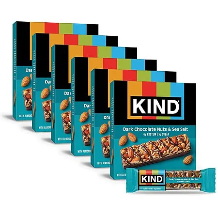 Select Amazon Accts: 36-Ct 1.4oz. Kind Snack Bars (Dark Chocolate/Sea Salt)